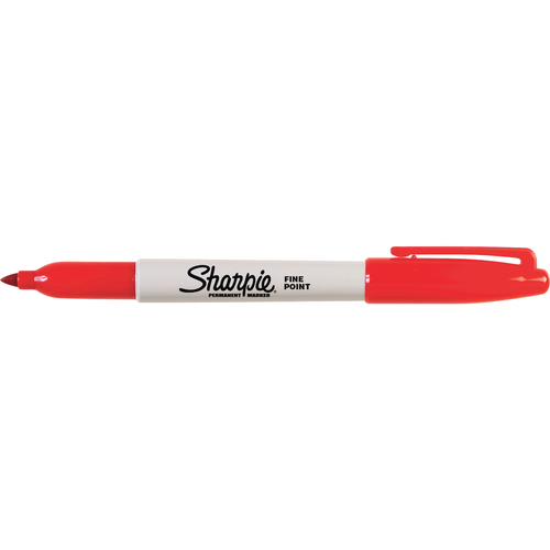 Sharpie Fine Point Permanent Marker - Fine Marker Point - Red Alcohol Based Ink - 1 Each