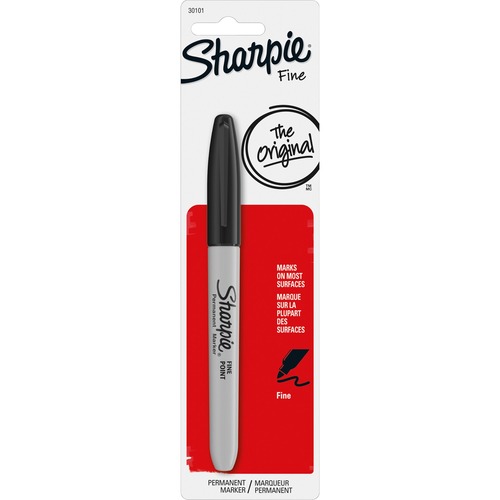Sharpie Fine Point Permanent Marker - Fine Marker Point - Black Alcohol Based Ink - 1 / Each