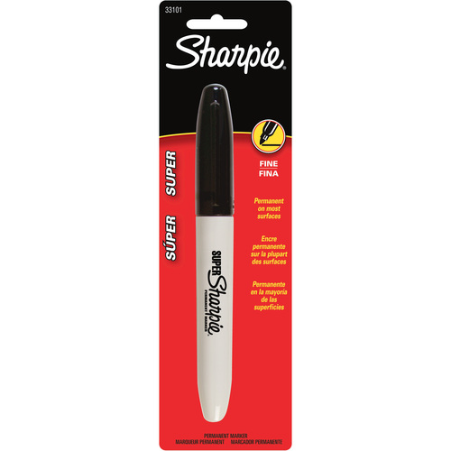 Sharpie Super Permanent Marker - Bold, Fine Marker Point - Black Alcohol Based Ink - 1 / Each