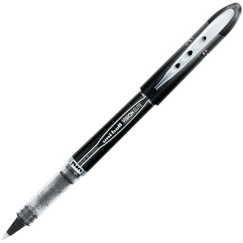 uniball™ Vision Elite Rollerball Pen - Micro Pen Point - 0.5 mm Pen Point Size - Black - 1 Each