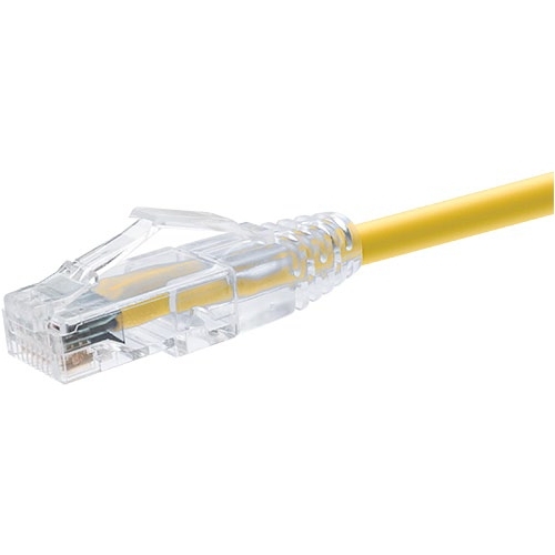 Unirise ClearFit Cat.6 UTP Patch Network Cable - 6 ft Category 6 Network Cable for Network Device - First End: 1 x RJ-45 Network - Male - Second End: 1 x RJ-45 Network - Male - Patch Cable - Gold Plated Contact - Yellow