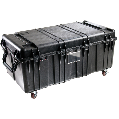 Pelican 0550 Transport Case - Internal Dimensions: 47.57" Length x 24.07" Width x 17.68" Depth - External Dimensions: 51.1" Length x 27.5" Width x 22.8" Depth - 87.67 gal - Double Throw Latch Closure - Heavy Duty - Stackable - Black - For Equipment, Docum