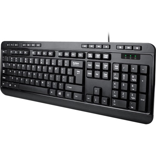 Adesso Spill-Resistant Multimedia Desktop Keyboard (USB) - Cable Connectivity - USB Interface - 104 Key Media Player, Email, Internet, My Computer, Calculator, Search, Play/Pause, Volume Down, Volume Up, Previous Track, Next Track, ... Hot Key(s) - Englis
