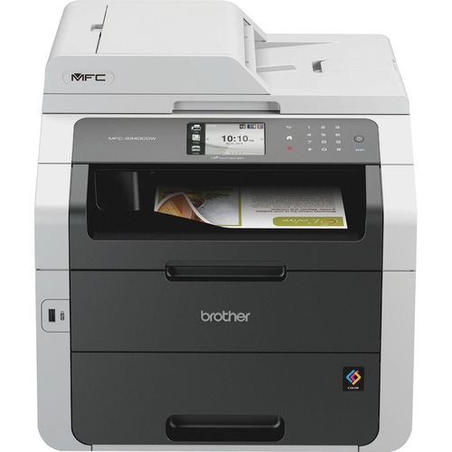 Brother MFC MFC-9340CDW Wireless LED Multifunction Printer - Color - Copier/Fax/Printer/Scanner - 22 ppm Mono/22 ppm Color Print - 2400 x 600 dpi Print - Automatic Duplex Print - Upto 30000 Pages Monthly - 250 sheets Input - Color Scanner - 1200 dpi Optic