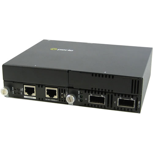 Perle 10 Gigabit Ethernet IP-Managed Stand-Alone Media Converter with Dual XFP Slots