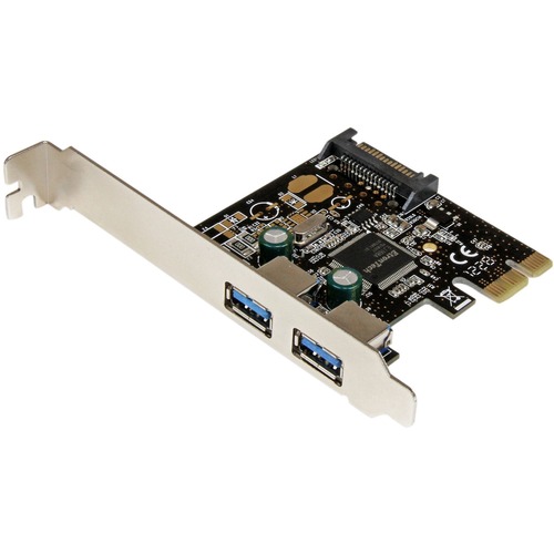 StarTech.com 2 Port PCI Express PCIe SuperSpeed USB 3.0 Controller Card w/ SATA Power - 5Gbps - Add two USB 3.0 ports to your desktop computer through a PCI Express slot - PCIe USB 3.0 Controller Card - 2Port PCI Express USB 3.0 Adapter - SuperSpeed 5 Gbp