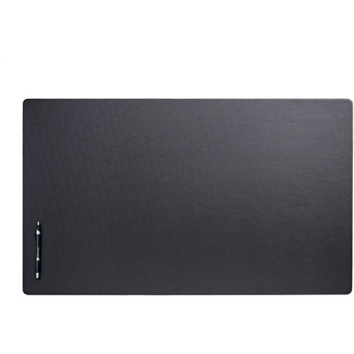 Dacasso Leatherette Desk Mat - Rectangular - 34" Width x 20" Depth - Felt - Leatherette - Black
