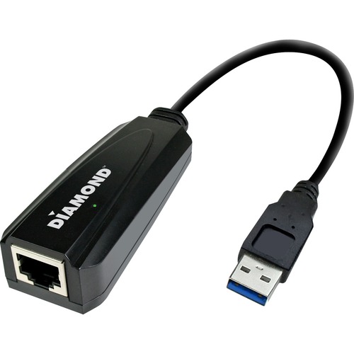 Diamond UE3000, USB to RJ45, USB 3.0 to 10/100/1000 Gigabit Ethernet LAN Network Adapter for Windows 10, 8.1, 8, 7, Mac OS, Linux OS and Chrome OS - USB - 1 Port(s) - 1 x Network (RJ-45) - Twisted Pair - 10/100/1000Base-T