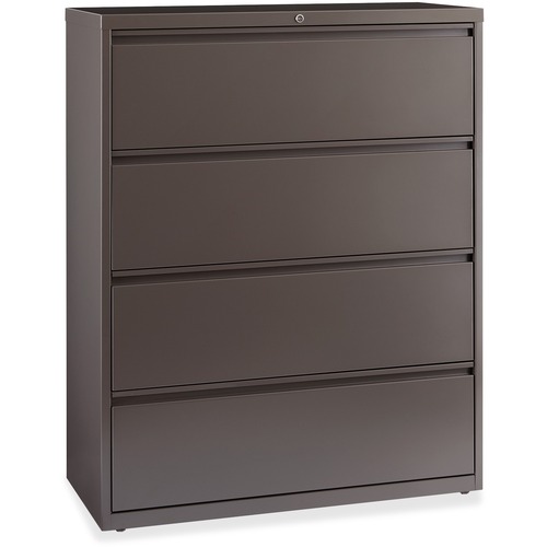 Lorell Fortress Series Lateral File - 42" Width x 18.6" Depth x 52.5" Height - 4 x Drawer(s) for File - Letter, Legal, A4 - Lateral - Magnetic Label Holder, Ball Bearing Slide, Ball-bearing Suspension, Adjustable Leveler, Interlocking, Reinforced Base, Lo