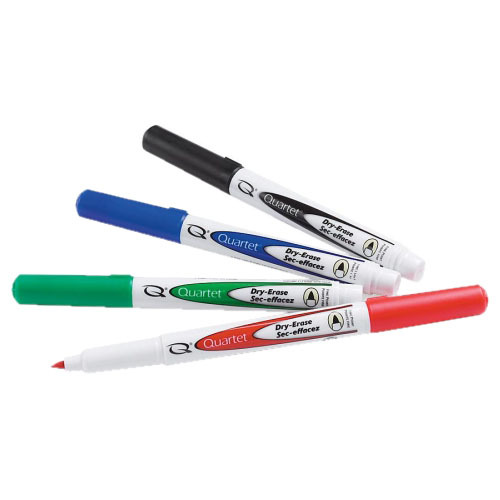 Quartet Dry Erase Marker - Extra Fine Marker Point - Red, Green, Blue, Black - 4 / Set