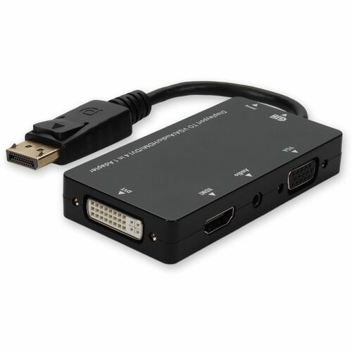 5PK DisplayPort 1.2 Male to DVI, HDMI, VGA Female Black Adapters Which Comes with Audio For Resolution Up to 1920x1200 (WUXGA) - 100% compatible and guaranteed to work