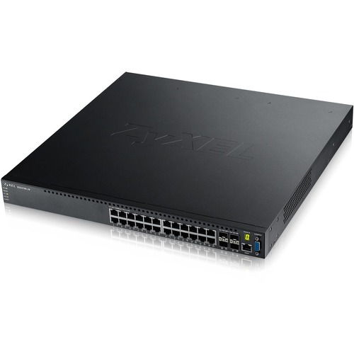 ZYXEL 24-Port GbE L2+ Switch with 10GbE Uplink - 24 Ports - Manageable - 10/100/1000Base-T - 4 Layer Supported - Desktop - 2 Year Limited Warranty