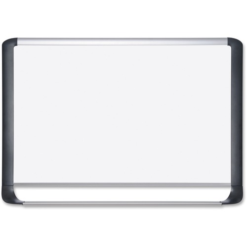 MasterVision Black Series - 47.2" (3.9 ft) Width x 35.4" (3 ft) Height - White Lacquered Steel Surface - Black Aluminum Frame - Rectangle - 1 Each - Dry-Erase Boards - BVCMVI050201