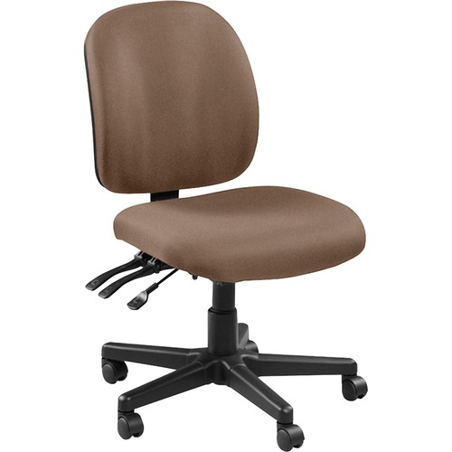 Lorell Mid-back Armless Task Chair - Malted Seat Color - Fabric Seat Material - Fabric Back Material - 5-star Base - 1 Each