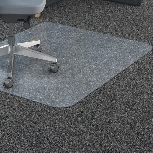 Lorell Polycarbonate Rectangular Studded Chairmats - Carpeted Floor - 36" (914.40 mm) Width x 48" (1219.20 mm) Depth - Rectangle - Polycarbonate - Clear