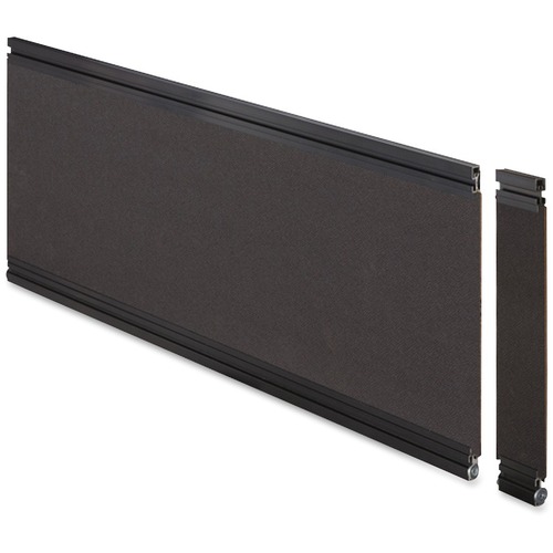 Lorell Desktop Panel System Fabric Panel - 34" Width11.8" Height x 0.5" Thickness - Fabric, MDF, Aluminum - Black - Panels/Partitions - LLR87610