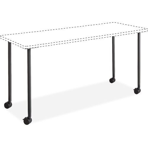 Safco Impromptu Mobile Training Tabletops - Four Leg Base - 4 Legs - 28.50" Height x 5" Width x 5.25" Depth - Training - Black - Steel - 1 / Set