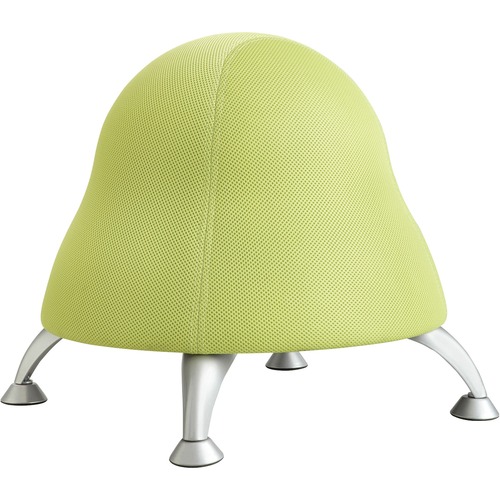Safco Runtz Ball Chair - Sour Apple Mesh Fabric Seat - Powder Coated Steel Frame - Grass Green - 1 Each
