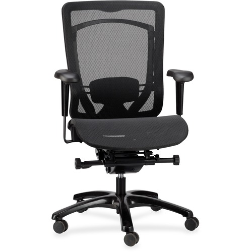 Eurotech Monterey All Mesh Executive Chair - Black Seat Color - Black Back Color - Black Frame Color - Titanium Frame Material - 5-star Base - 1 Each