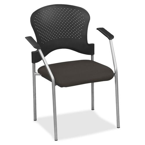 Eurotech breeze FS8277 Stacking Chair - Metal Seat Color - Fabric Seat Material - Metal Back Color - Gray Frame Color - Steel Frame Material - Four-legged Base - 1 Each