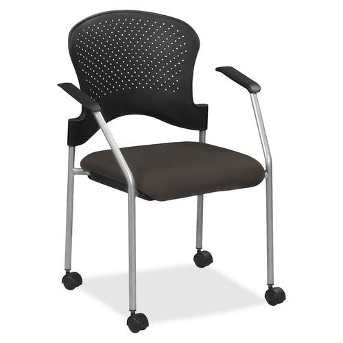 Eurotech Breeze Chair with Casters - Metal Seat Color - Fabric Seat Material - Metal Back Color - Gray Frame Color - Steel Frame Material - Four-legged Base - 1 Each