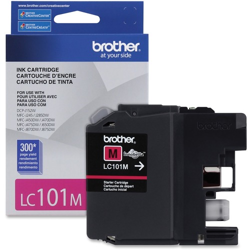 Brother Ink Cartridge Magenta - Inkjet - Standard Yield - 300 Pages - 1 Each - Ink Cartridges & Printheads - BRTLC101MS