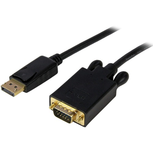 StarTech.com 10ft (3m) DisplayPort to VGA Cable, Active DisplayPort to VGA Adapter Cable, 1080p Video, DP to VGA Monitor Converter Cable - 10ft/3m Active DisplayPort to VGA cable HBR2 | 2048x1280/1080p 60Hz | EDID/DDC - Video adapter cable prevents signal