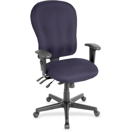 Eurotech 4x4xl High Back Task Chair - Winery Fabric Seat - Winery Fabric Back - 5-star Base - 1 Each
