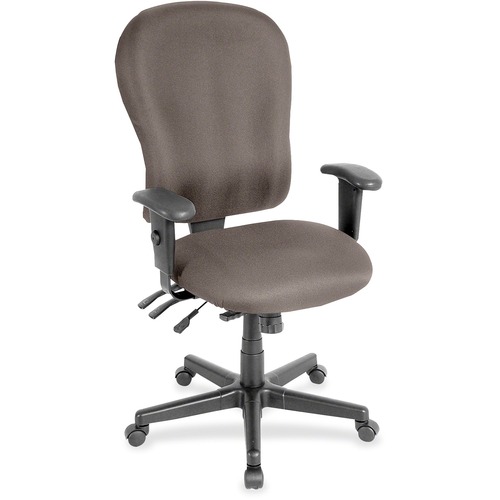 Eurotech 4x4xl High Back Task Chair - Gray Fabric Seat - Gray Fabric Back - 5-star Base - 1 Each