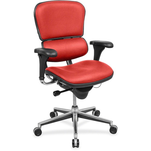 Eurotech Ergohuman Executive Chair - Flame Seat Color - Rain Dance Fabric Seat Material - Flame Back Color - Rain Dance Fabric Back Material - 5-star Base - 1 Each