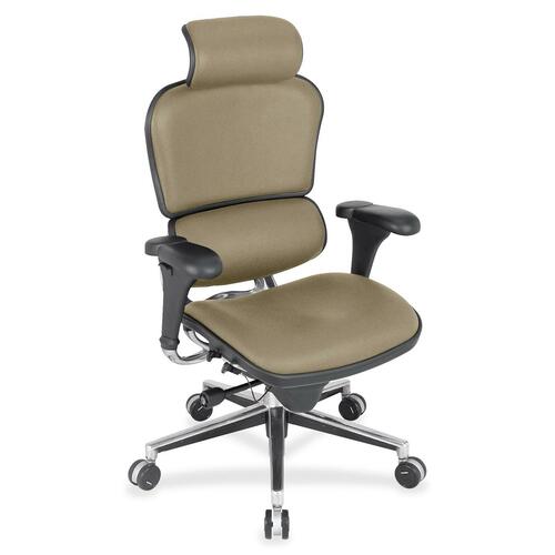 Eurotech ergohuman LE9ERG High Back Executive Chair - Latte Seat Color - Expo Fabric Seat Material - Latte Back Color - Expo Fabric Back Material - 5-star Base - 1 Each