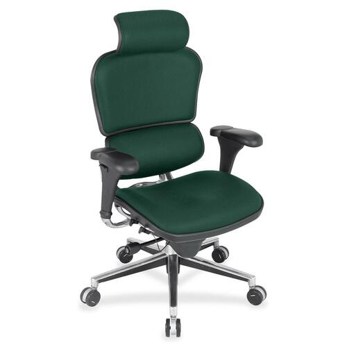 Eurotech Ergohuman Leather Executive Chair - Forest Seat Color - Insight Fabric Seat Material - Forest Back Color - Insight Fabric Back Material - 5-star Base - 1 Each