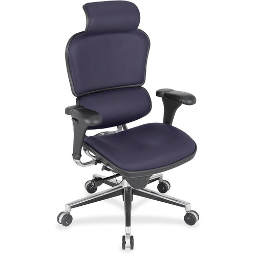Eurotech Ergohuman Leather Executive Chair - Aubergine Seat Color - Rain Dance Fabric Seat Material - Aubergine Back Color - Rain Dance Fabric Back Material - 5-star Base - 1 Each