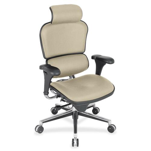 Eurotech ergohuman LE9ERG High Back Executive Chair - Travertine Seat Color - Shire Fabric Seat Material - Travertine Back Color - Shire Fabric Back Material - 5-star Base - 1 Each