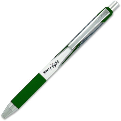 Zebra Pen Z-Grip Flight Retractable Pens - Bold Pen Point - 1.2 mm Pen Point Size - Green - Ballpoint Stick Pens - ZEB21940