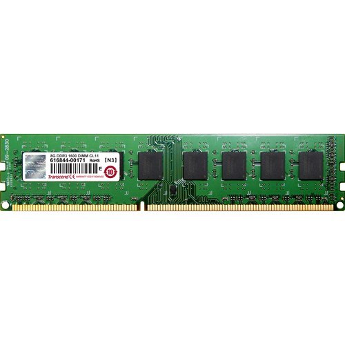 Transcend JetRAM 8GB DDR3 SDRAM Memory Module - 8 GB (1 x 8GB) - DDR3-1600/PC3-12800 DDR3 SDRAM - 1600 MHz - CL11 - 1.35 V - Unbuffered - 240-pin - DIMM