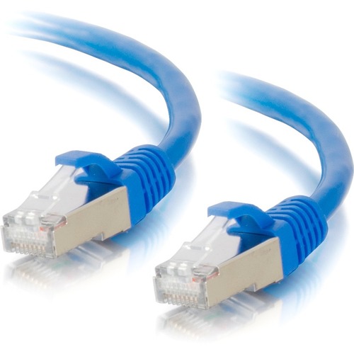 C2G-2ft Cat6a Snagless Shielded (STP) Network Patch Cable - Blue - Category 6a for Network Device - RJ-45 Male - RJ-45 Male - Shielded - 10GBase-T - 2ft - Blue