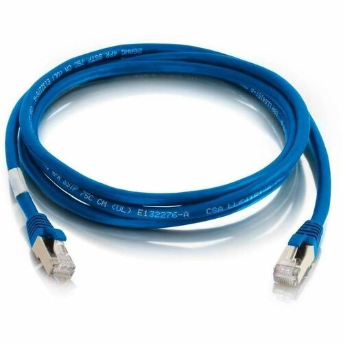 C2G-6ft Cat6a Snagless Shielded (STP) Network Patch Cable - Blue - Category 6a for Network Device - RJ-45 Male - RJ-45 Male - Shielded - 10GBase-T - 6ft - Blue