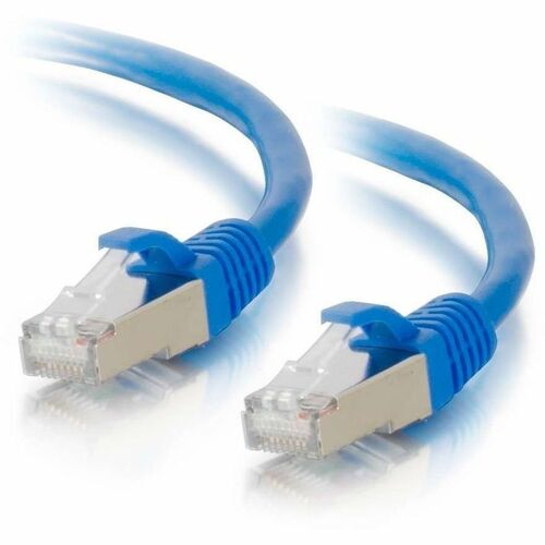 C2G-14ft Cat6a Snagless Shielded (STP) Network Patch Cable - Blue - Category 6a for Network Device - RJ-45 Male - RJ-45 Male - Shielded - 10GBase-T - 14ft - Blue