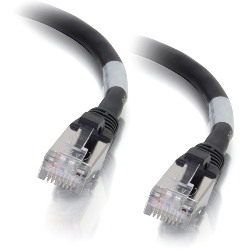 C2G-1ft Cat6a Snagless Shielded (STP) Network Patch Cable - Black - Category 6a for Network Device - RJ-45 Male - RJ-45 Male - Shielded - 10GBase-T - 1ft - Black