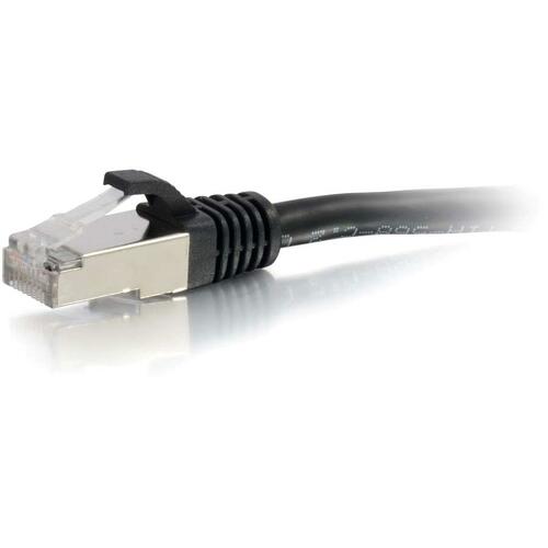 C2G 2ft Cat6 Snagless Shielded (STP) Network Patch Cable - Black - 2 ft Category 6 Network Cable for Network Device - First End: 1 x RJ-45 Network - Male - Second End: 1 x RJ-45 Network - Male - Patch Cable - Shielding - Gold, Nickel Plated Connector - Bl