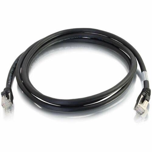 C2G 7ft Cat6 Ethernet Cable - Snagless Shielded (STP) - Black - Category 6 for Network Device - RJ-45 Male - RJ-45 Male - Shielded - 7ft - Black