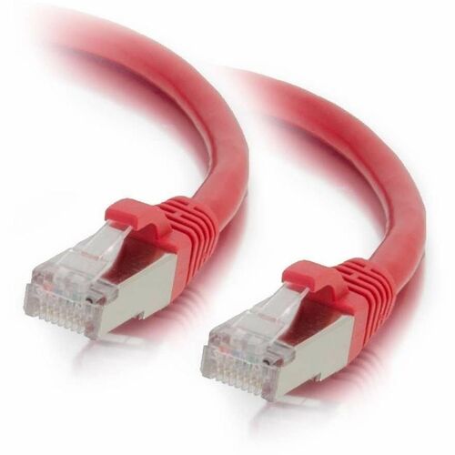 C2G 6ft Cat6 Ethernet Cable - Snagless Shielded (STP) - Red - Category 6 for Network Device - RJ-45 Male - RJ-45 Male - Shielded - 6ft - Red