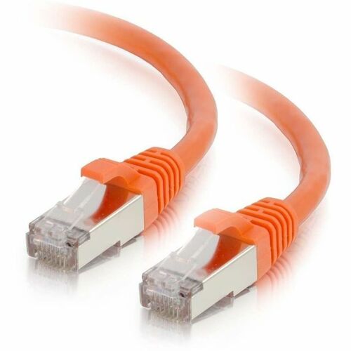 C2G 1ft Cat6 Snagless Shielded (STP) Ethernet Cable - Cat6 Network Patch Cable - PoE - Orange - Category 6 for Network Device - RJ-45 Male - RJ-45 Male - Shielded - 1ft - Orange