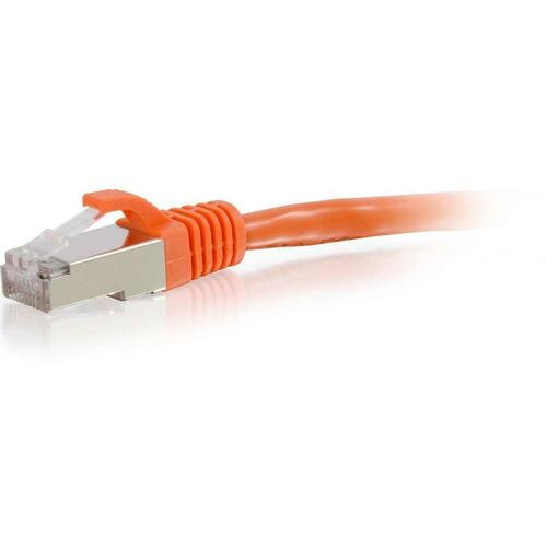 C2G-30ft Cat6 Snagless Shielded (STP) Network Patch Cable - Orange - Category 6 for Network Device - RJ-45 Male - RJ-45 Male - Shielded - 30ft - Orange