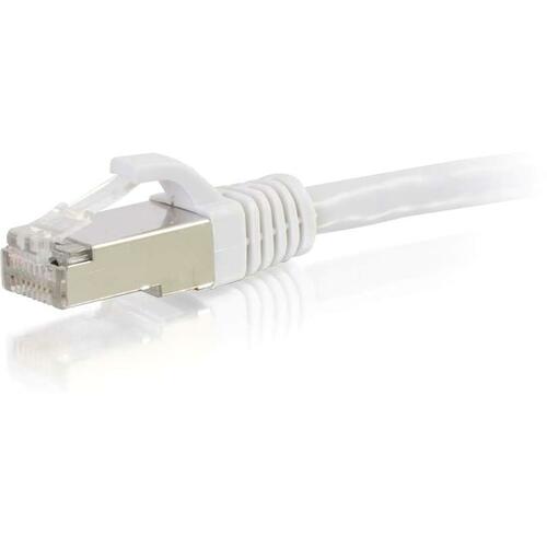 C2G-1ft Cat6 Snagless Shielded (STP) Network Patch Cable - White - Category 6 for Network Device - RJ-45 Male - RJ-45 Male - Shielded - 1ft - White