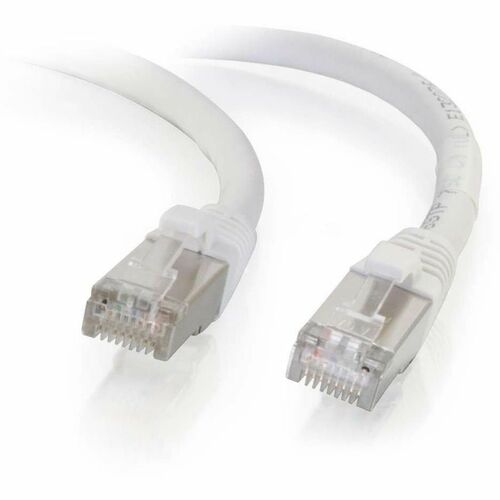 C2G-8ft Cat6 Snagless Shielded (STP) Network Patch Cable - White - Category 6 for Network Device - RJ-45 Male - RJ-45 Male - Shielded - 8ft - White