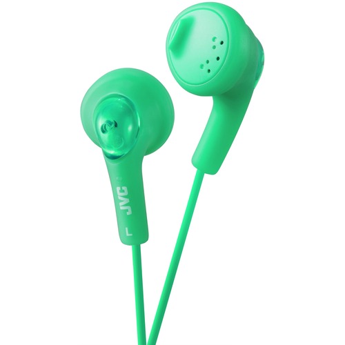 JVC Gumy HA-F160 Earphone - Stereo - Green - Mini-phone (3.5mm) - Wired - 16 Ohm - 15 Hz 20 kHz - Earbud - Binaural - Outer-ear - 3.28 ft Cable