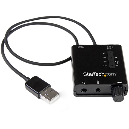 StarTech.com USB Stereo Audio Adapter External Sound Card with SPDIF Digital Audio - Add an SPDIF digital audio output and standard 3.5mm audio/microphone connections to your system through USB - USB Stereo Audio Adapter - External Sound Card w/ SPDIF Out