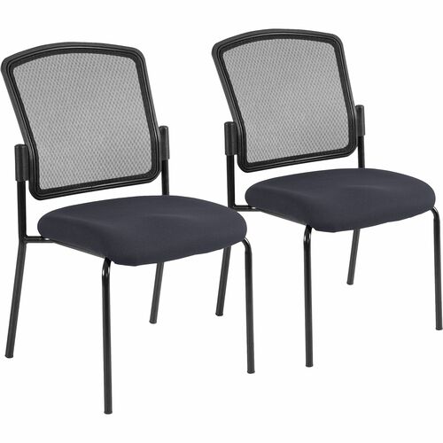 Eurotech Dakota 2 7014 Guest Chair - Azurean Fabric Seat - Steel Frame - Four-legged Base - 1 Each